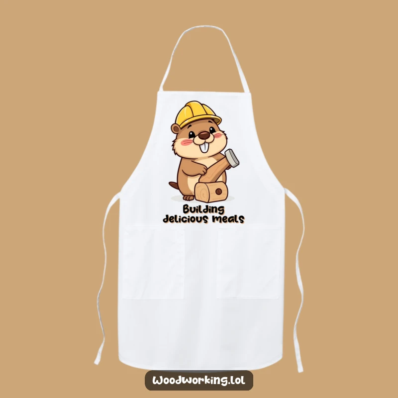 Funny Beaver Builder Apron: Protect Your Clothes, Perfect Funny Gift!