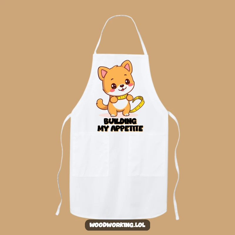 Funny Dog Measuring Wood Apron - Hilarious Gift for Kitchen DIY Masters!