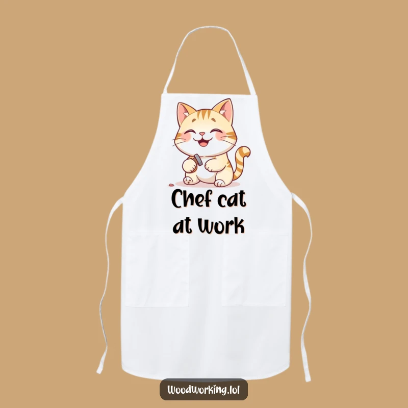 Funny Cat Apron: Kitchen Carpenter - Pleased DIY Chef