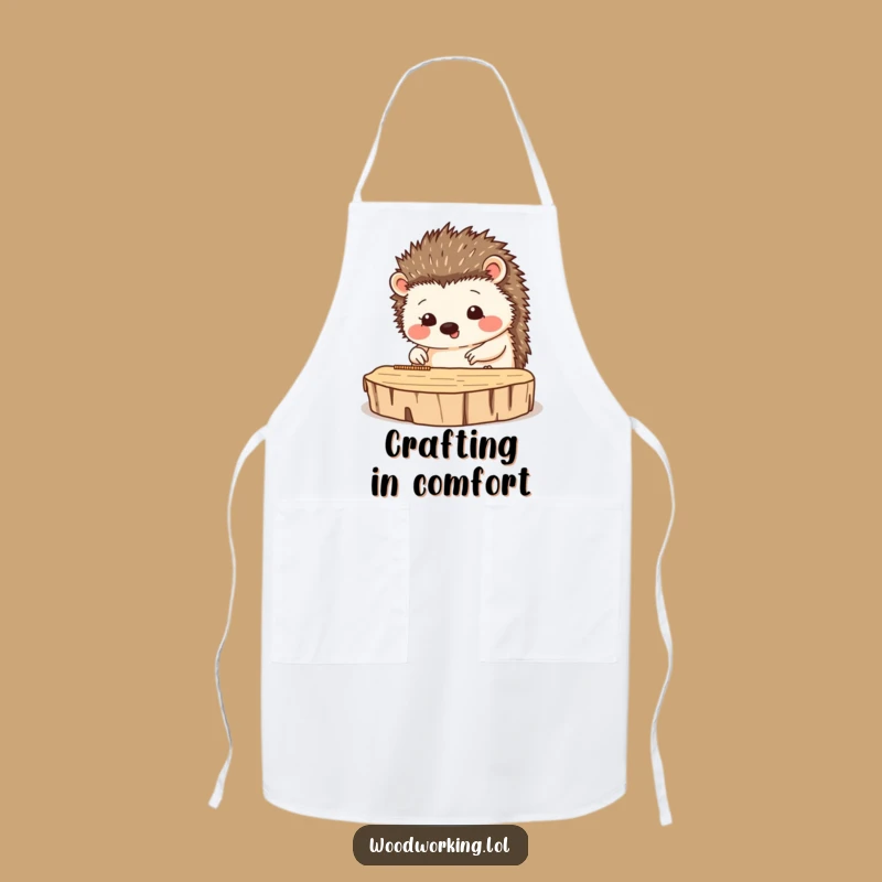 Funny Hedgehog Apron: Measuring Chef - Precise DIY Gift