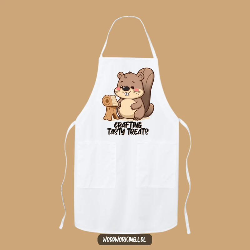Funny Delighted Beaver Apron: Build with Pride and Admire Your Work Gift
