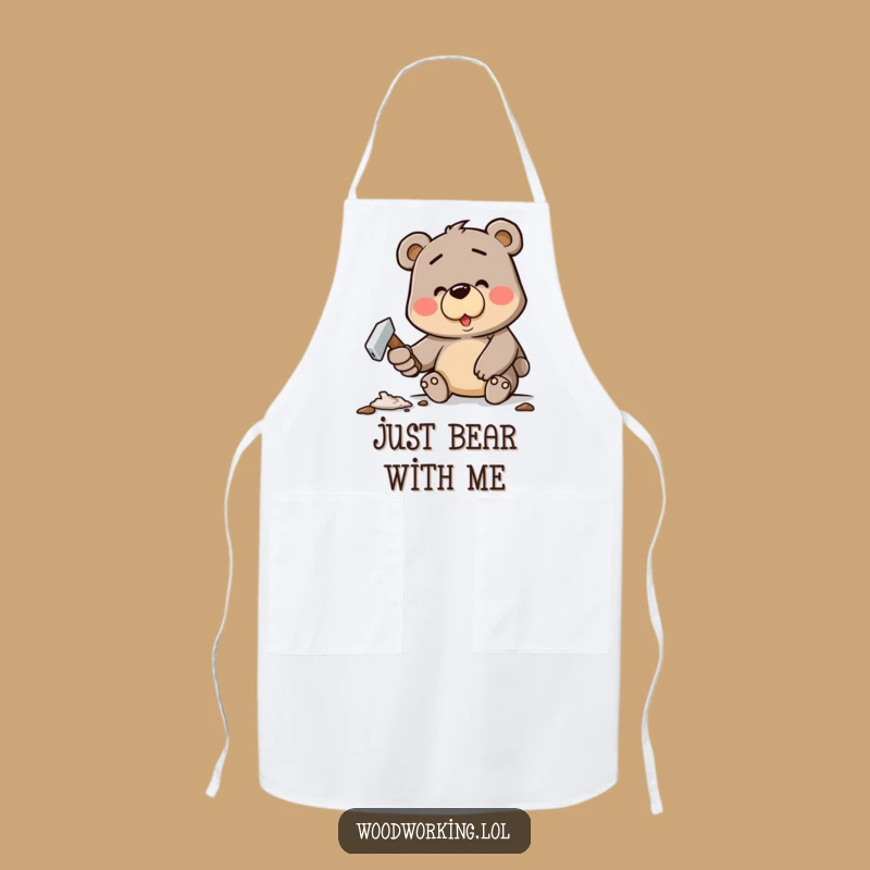 Funny Bear Carpenter Apron: Keep Clean & Laugh - Hilarious Kitchen or Workshop Gift!