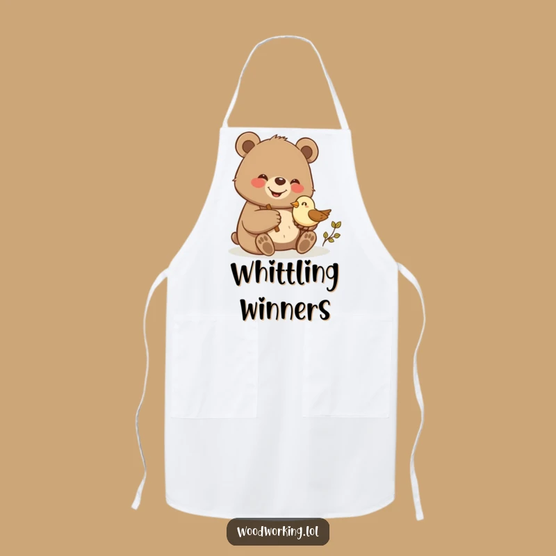 Funny Bear Woodcarving Apron: Carve with Pride and Precision!