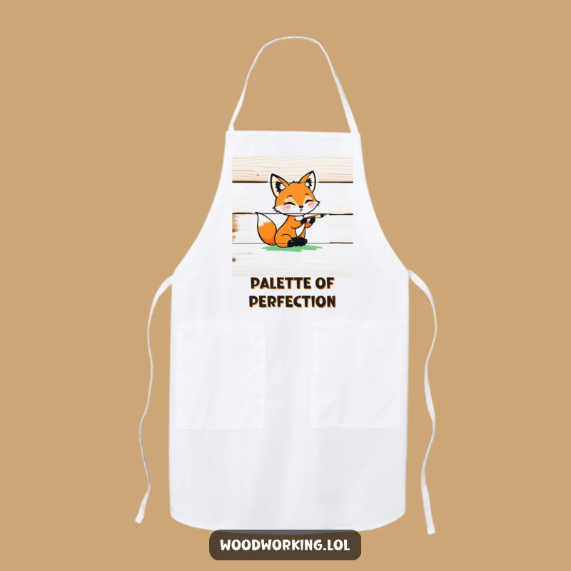 Funny Fox Artist Apron: Paint Your Masterpiece with This Funny Gift