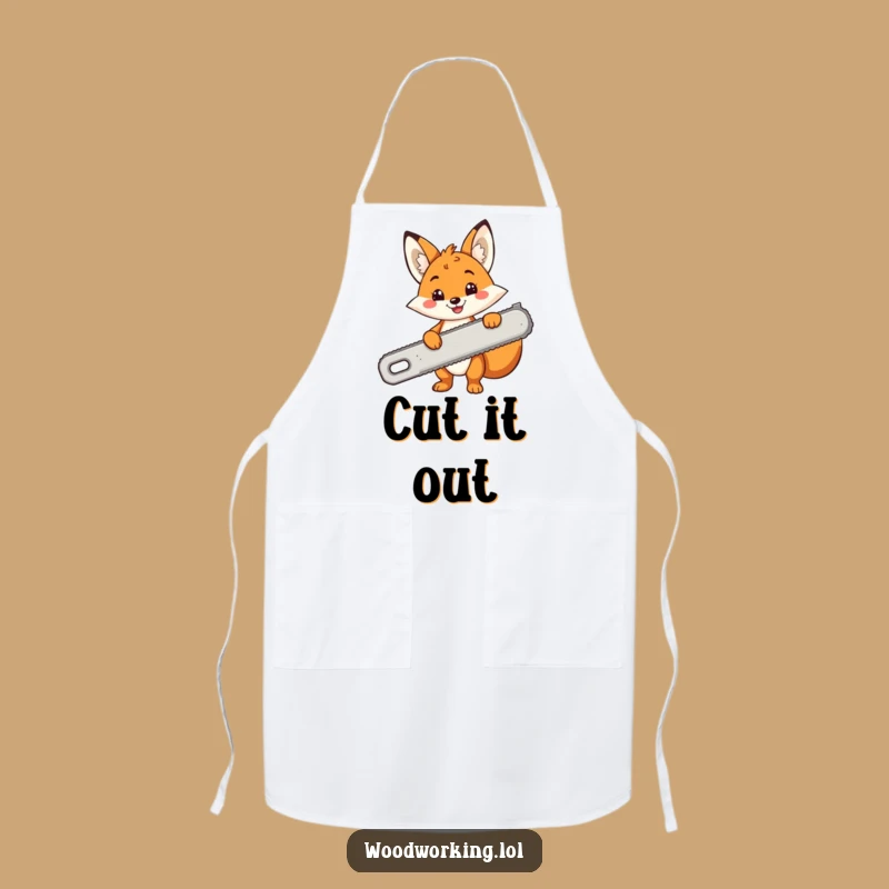 Funny Fox Workshop Apron: Cook or Create with a Laugh - Hilarious Gift!