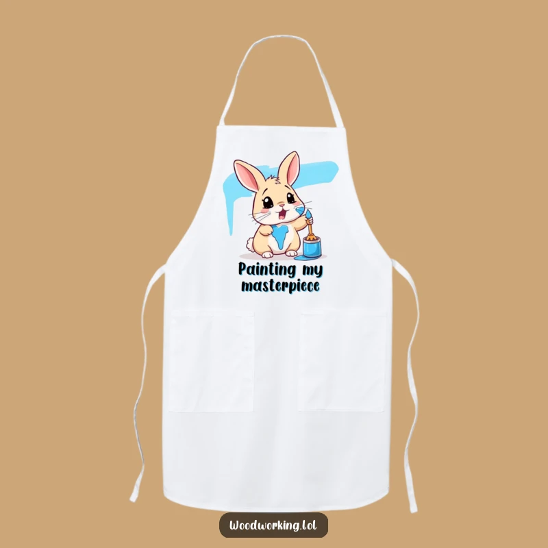 Funny Rabbit Artist Apron: Hilarious Protection from Paint Splatters