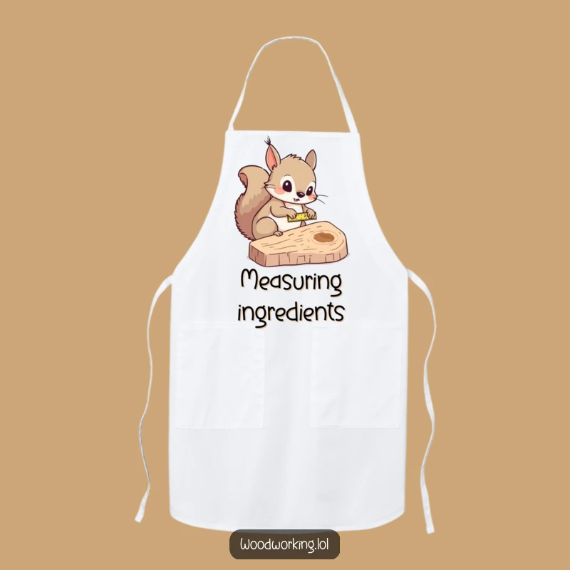 Funny Squirrel Measurer Apron: Measure Projects with Style!