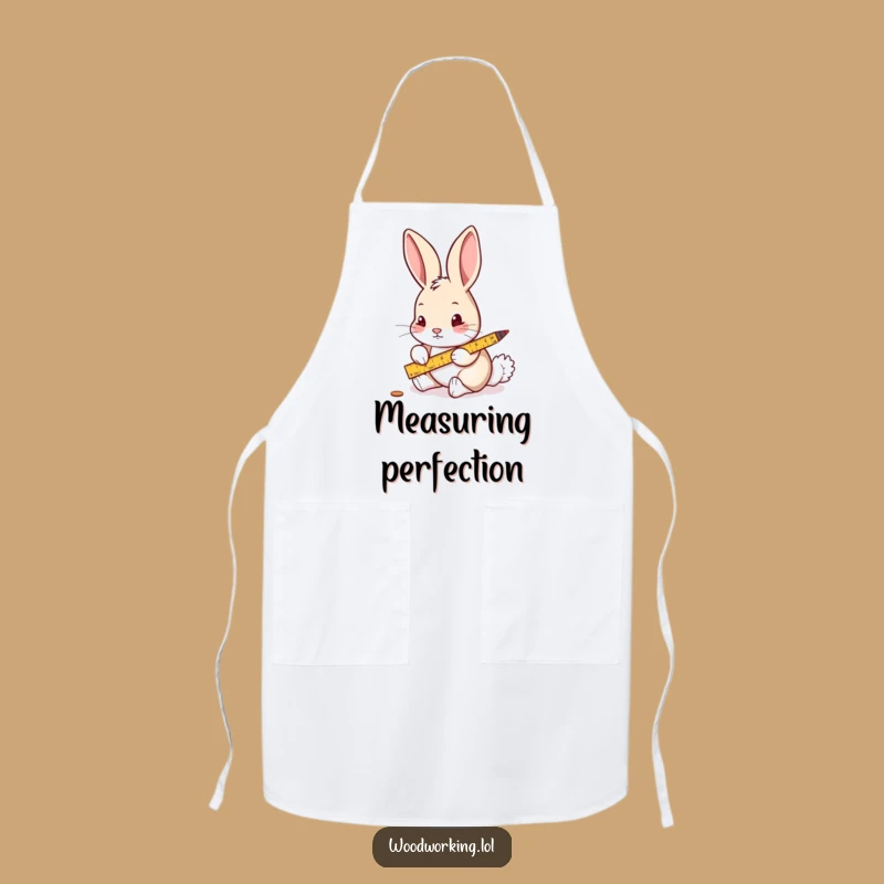 Funny Rabbit Measuring Wood Apron: Hilarious Protection for Detail Masters