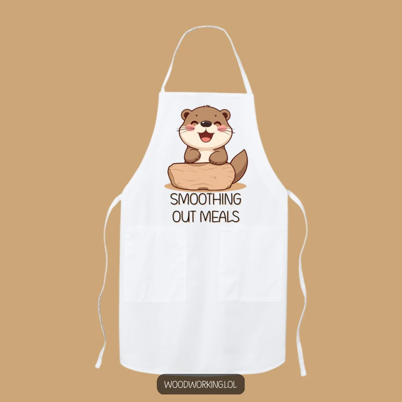 Funny Otter Woodworking Apron: Work with Crafty Precision!