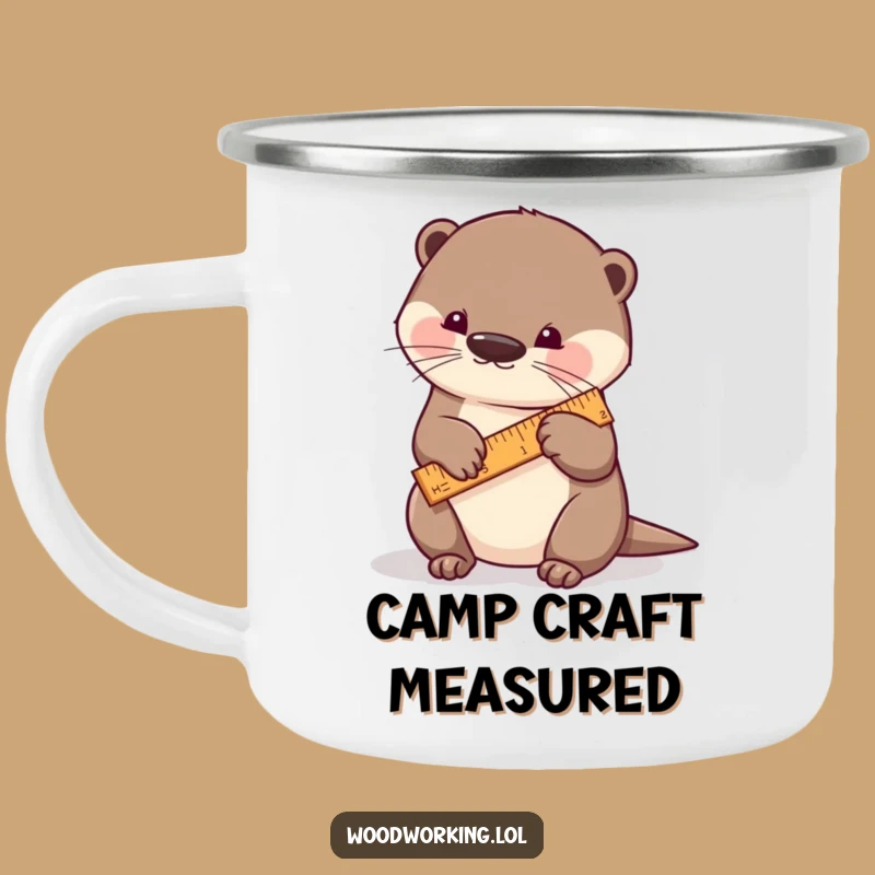 Funny Otter Measuring Camping Mug: Precise Sips on the Trail!