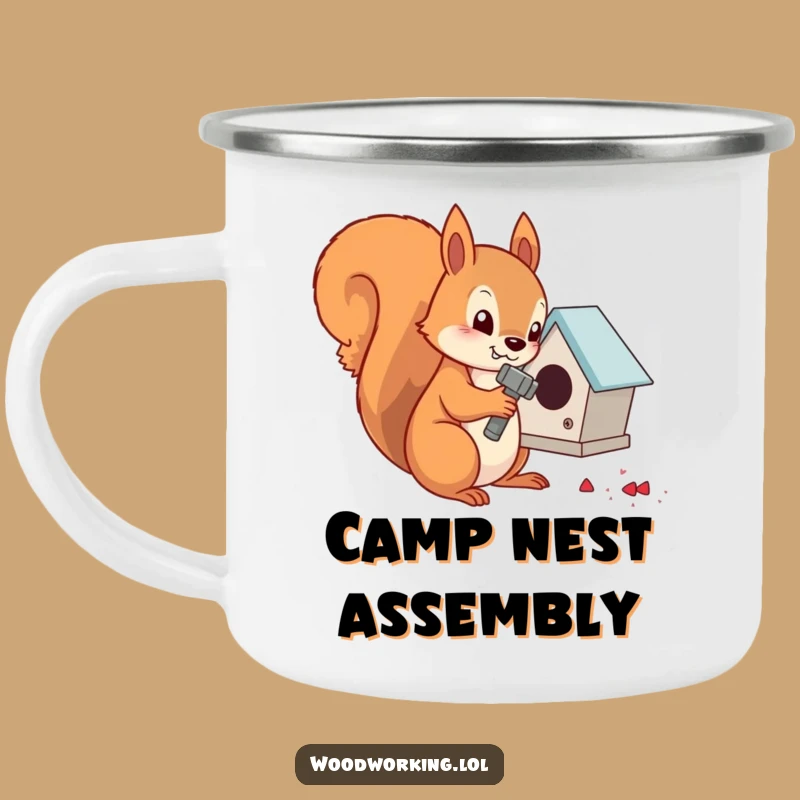 Funny Squirrel Carpenter Camping Mug: Your Rugged DIY Companion Funny Gift