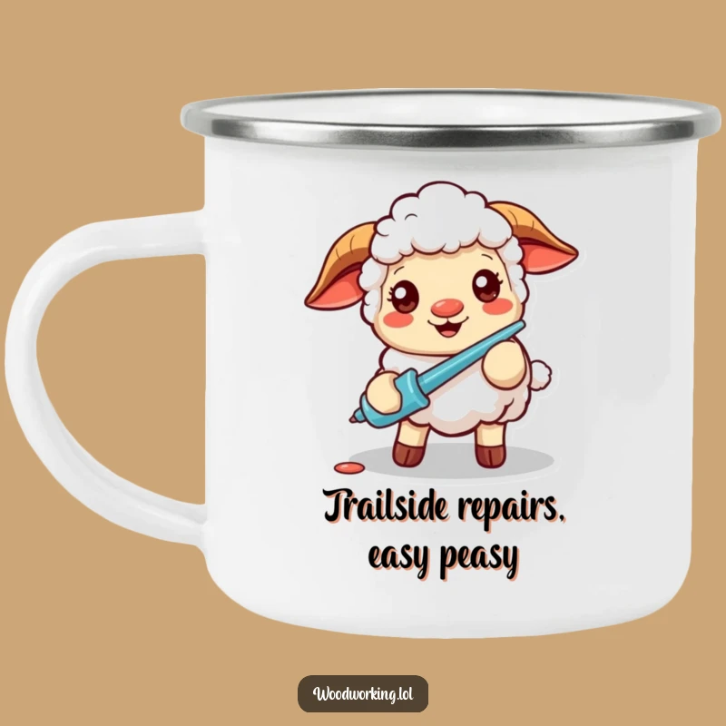 Funny Cheery Sheep Screwdriver Camping Mug Adventure Ready and Hilarious