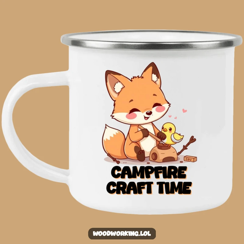 Funny Fox Campfire Mug: Stir Up Adventure with Rustic, Creative Humor