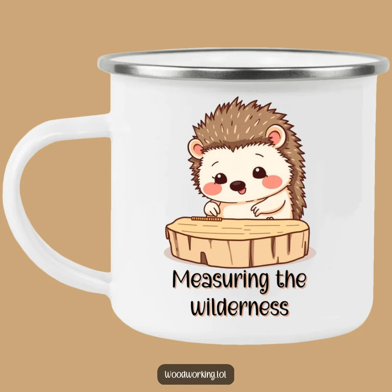 Funny Hedgehog Camping Mug: Precise Brew - Humorous Outdoor