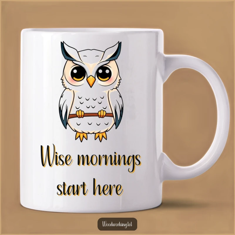 Funny Owl Architect Mug: Blueprint Sketching, Wise Designer, Perfect Funny Gift