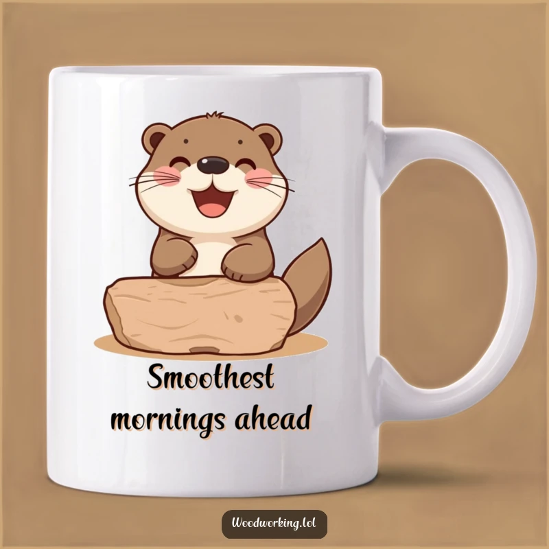 Funny Otter Woodworking Mug: Crafty Fun for Touched Up Projects!