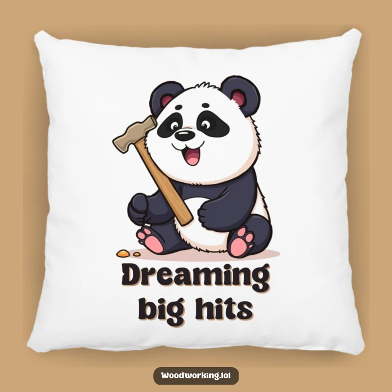 Funny Panda Carpenter Pillow: Hammer Home the Comfort!