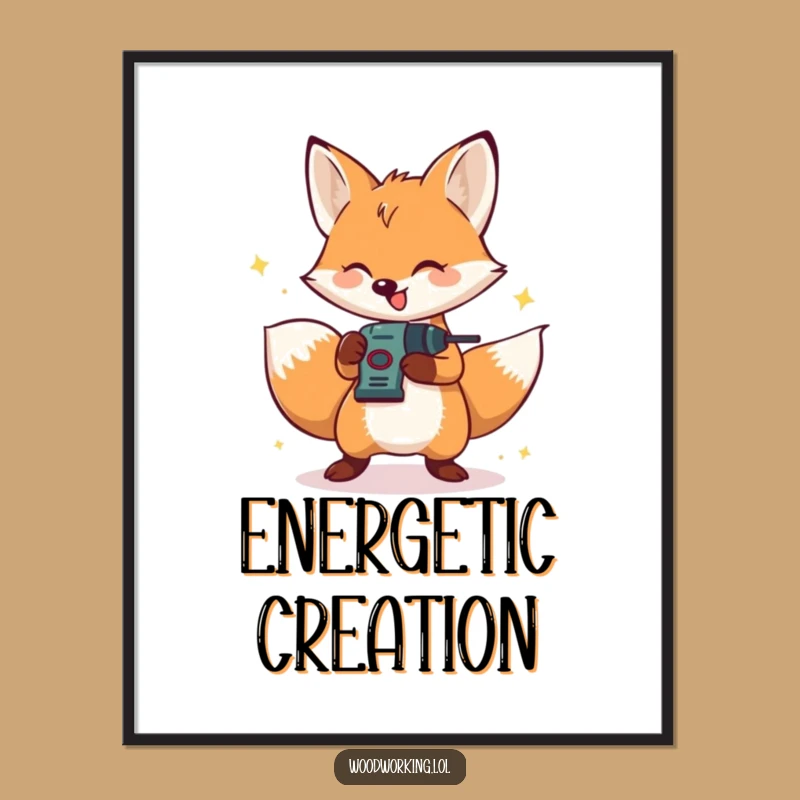 Funny Fox Digital Art: Energetic Builder - Humorous Downloadable