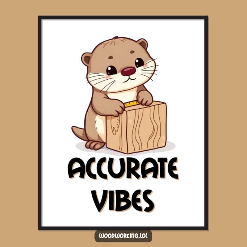 Funny Curious Otter Digital Art Print: Decorate with Precision and Playful Art Gift