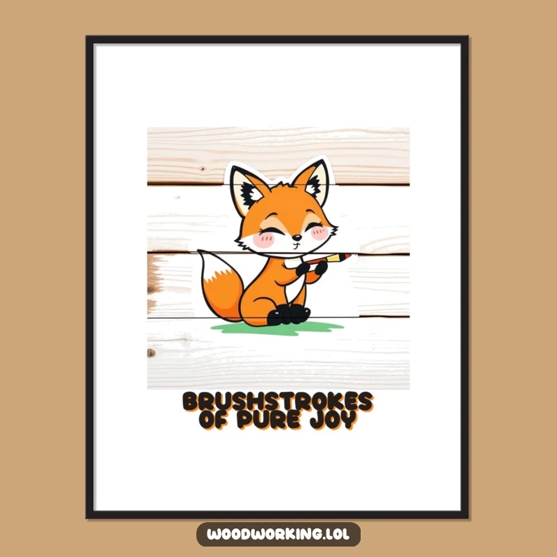 Funny Fox Artist Digital Art: Playful Creativity Captured Funny Gift