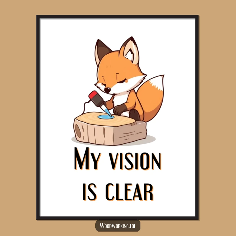 Funny Fox DIY Digital Art - Hilarious Printable Decor for Creative Spaces