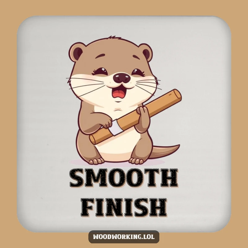 Funny Otter Carver Coaster: Protect Surfaces with Artistry