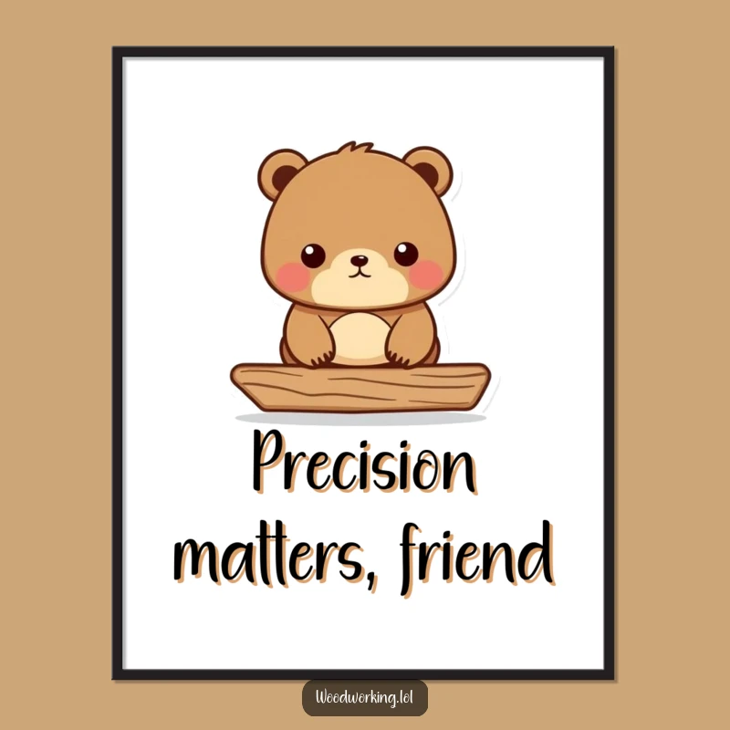 Funny Bear Carpenter Poster: Add Level-Headed Humor to Your Walls!