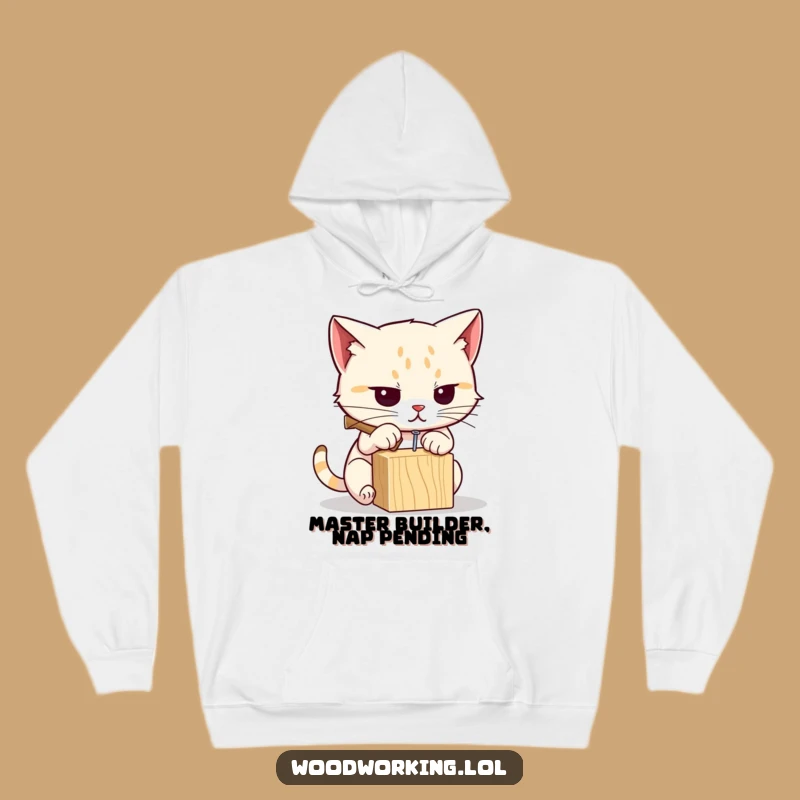 Cozy Funny Cat Hammering Hoodie: Warm and Hilarious DIY Gift Idea