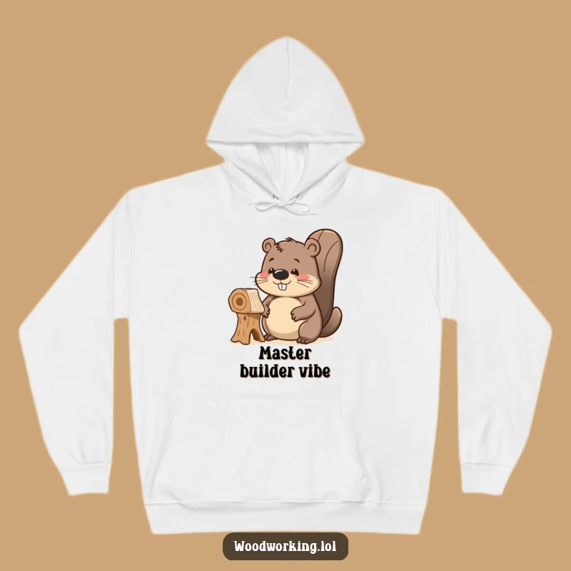 Funny Delighted Beaver Hoodie: Stay Cozy While Admiring Your Work Gift