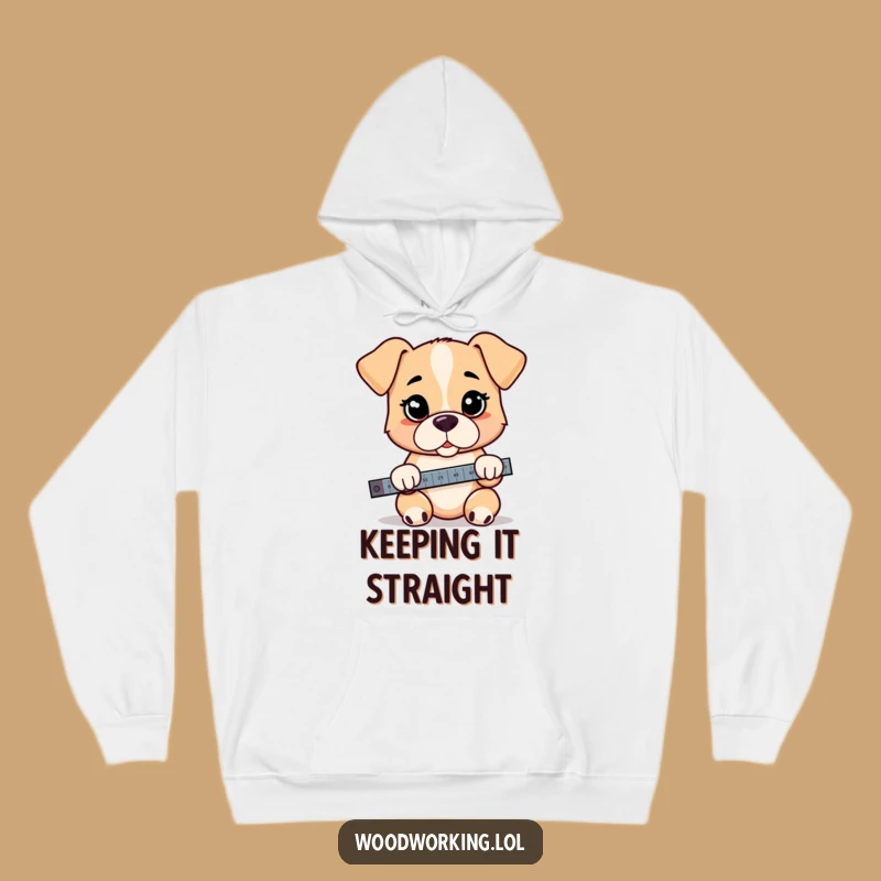 Funny Puppy Level Hoodie - Cozy Cartoon Apparel for Perfectionists!
