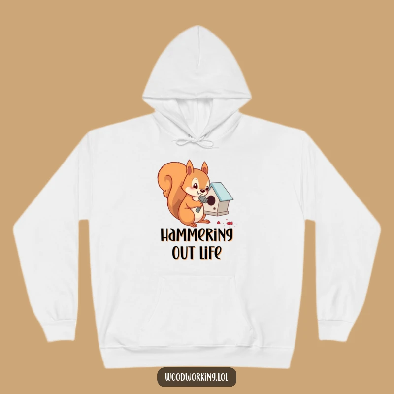 Funny Squirrel Carpenter Hoodie: Cozy Up with This Dedicated Builder's Funny Gift