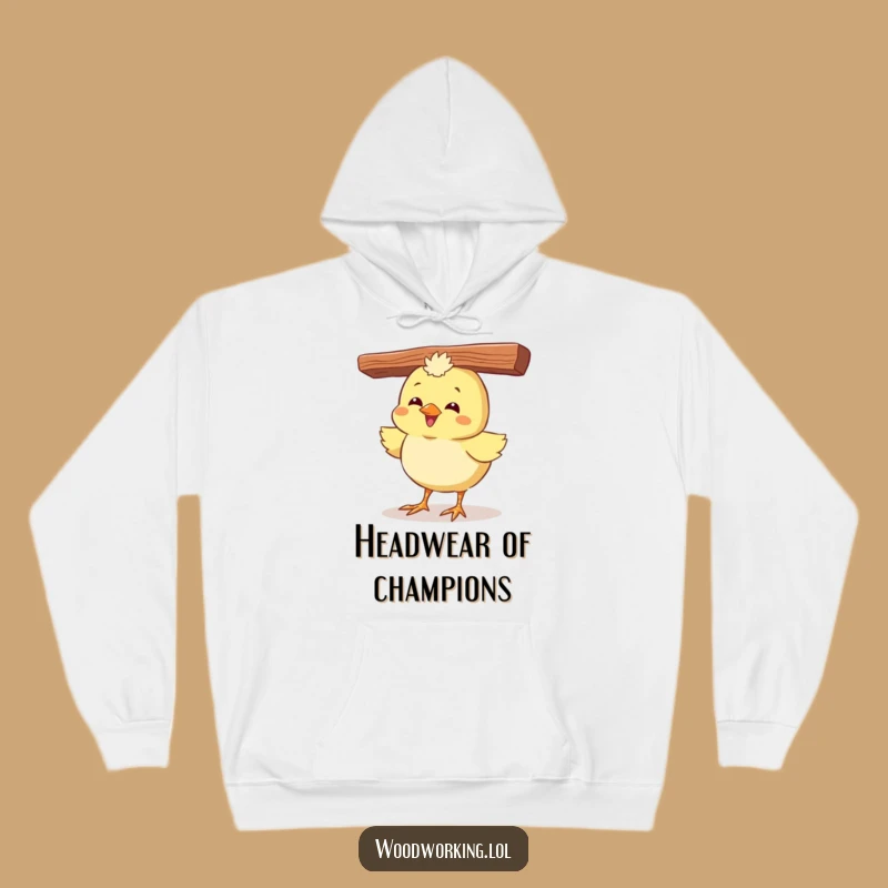 Funny Chick Hoodie: Giggling Bird Balancing for Cozy Humor