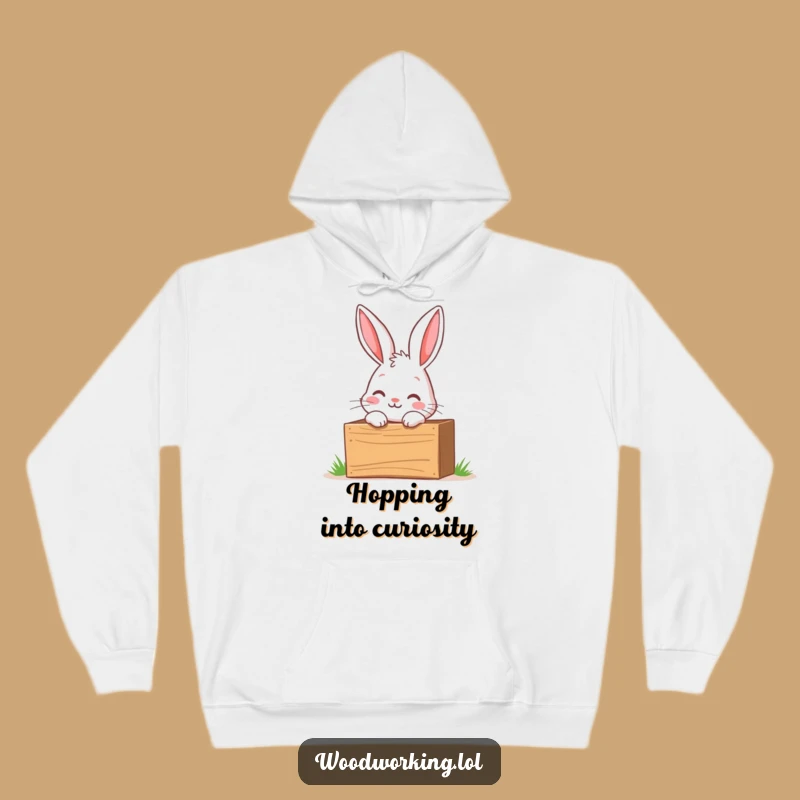 Funny Curious Bunny Toolbox Hoodie - Cozy Discovery Gift for Bunny Fans