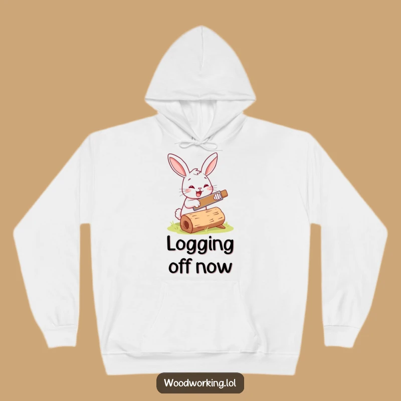 Funny Bunny Woodworker Hoodie: Stay Cozy While You Craft!