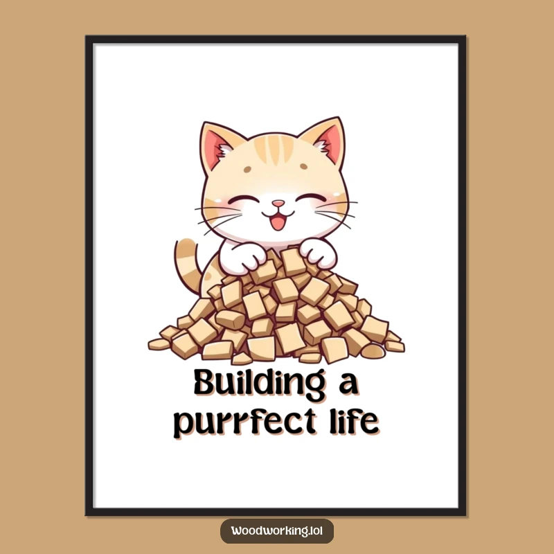 Free Printable Wall Art: Cat Collector, Cute Downloadable Art Decor