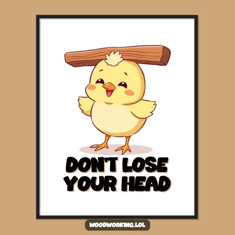 Free Printable Wall Art: Funny Chick Balancing Act DIY Downloadable Decor