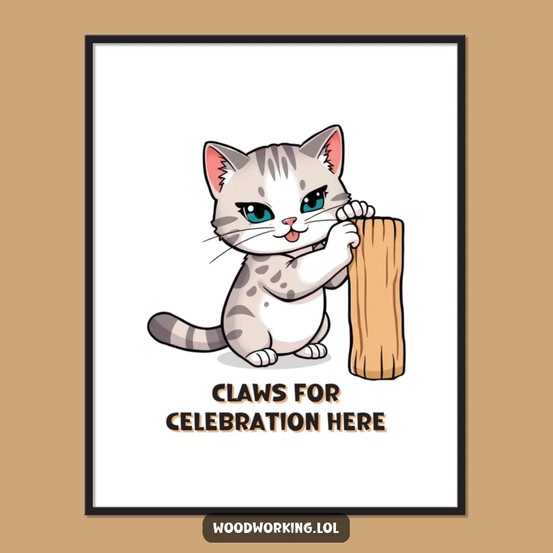 Free Printable Wall Art: Determined Cat, Bold Art for Home, Humorous Downloadable Gift