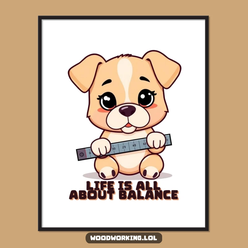 Funny Free Printable Wall Art: Puppy's Precision - Hilarious Downloadable Decor!