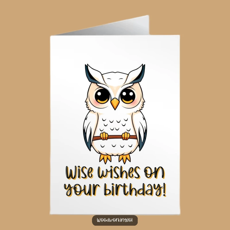 Free Printable Birthday Card: Owl Architect - Happy Birthday Downloadable Gift