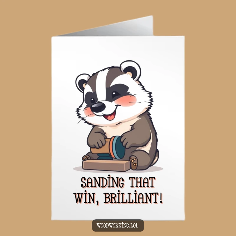 Free Printable Congrats Card: Badger DIY - Fast Downloadable Funny Gift