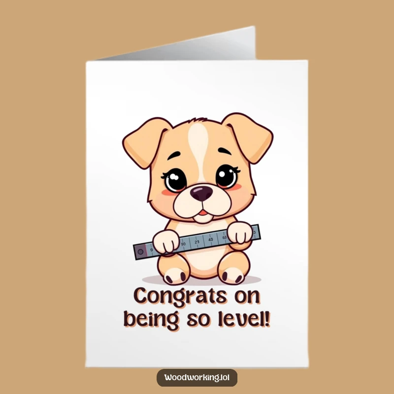 Free Printable Congrats Card: Puppy's Precision - Funny Downloadable DIY Gift!