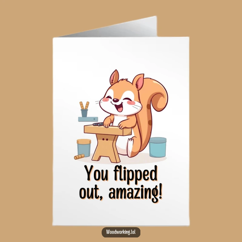 Free Printable Congrats Card: Squirrel's Wacky Success - Funny Downloadable