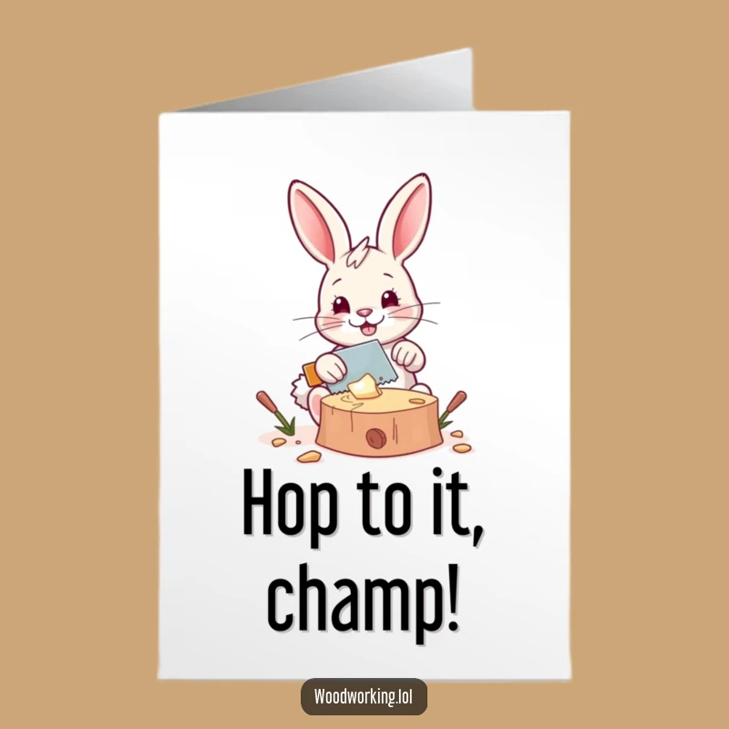 Free Printable Congrats Card: Bunny's Handiwork Funny Downloadable Gift