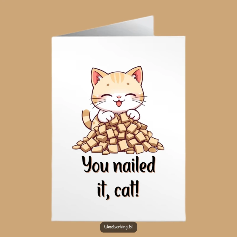 Free Printable Congrats Card: Cat Organizer - Celebrate with Downloadable Charm