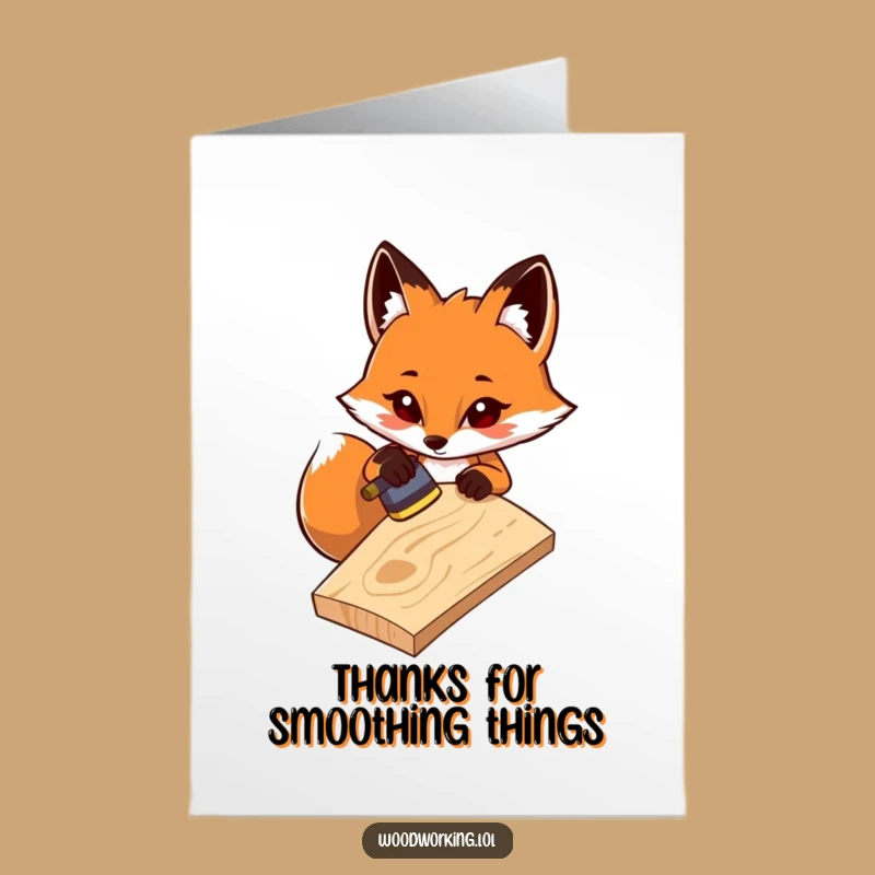 Free Printable Thank You Card: Fox's Smooth Thanks Funny Downloadable Gift