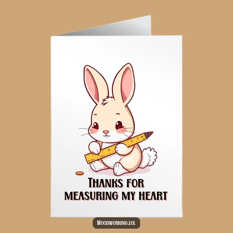 Free Printable Thank You Card: Rabbit Measuring, Thoughtful DIY Downloadable Gift!
