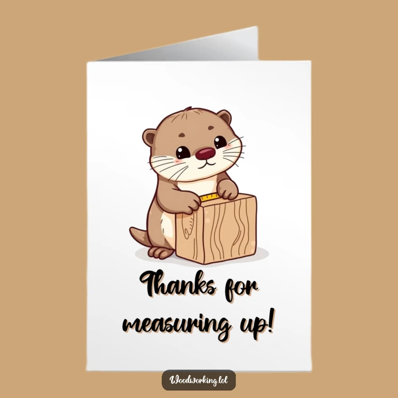 Free Printable Thanks Card: Otter's Careful Gratitude - Funny Downloadable
