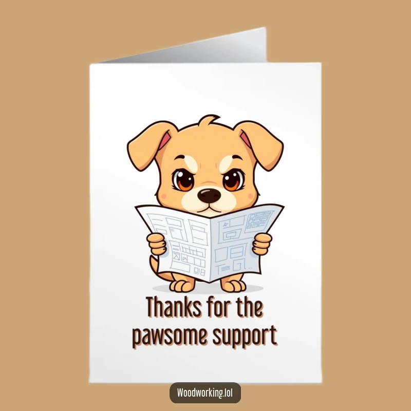 Free Printable Thank You Card: Dog Architect - Thoughtful Downloadable Gift