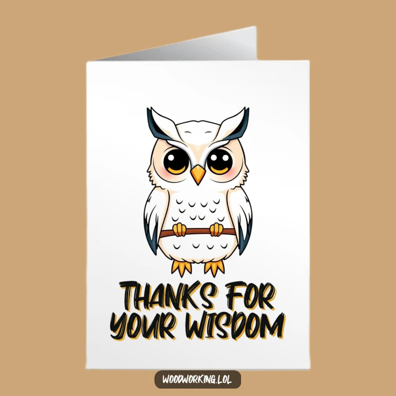 Free Printable Thank You Card: Owl Architect - Expressing Thanks Downloadable Gift