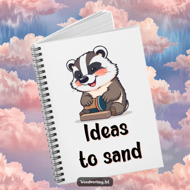 Funny Badger Notebook: A happy badger sanding on the cover, for jotting ideas, a funny gift.